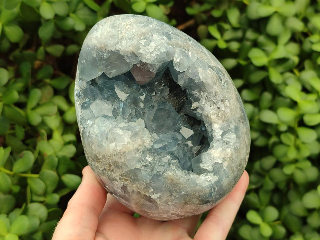 Polished Large Blue Celestite Egg x 1 From Sakoany, Madagascar