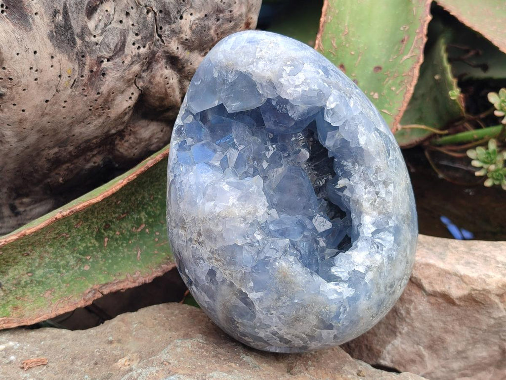 Polished Large Blue Celestite Egg x 1 From Sakoany, Madagascar