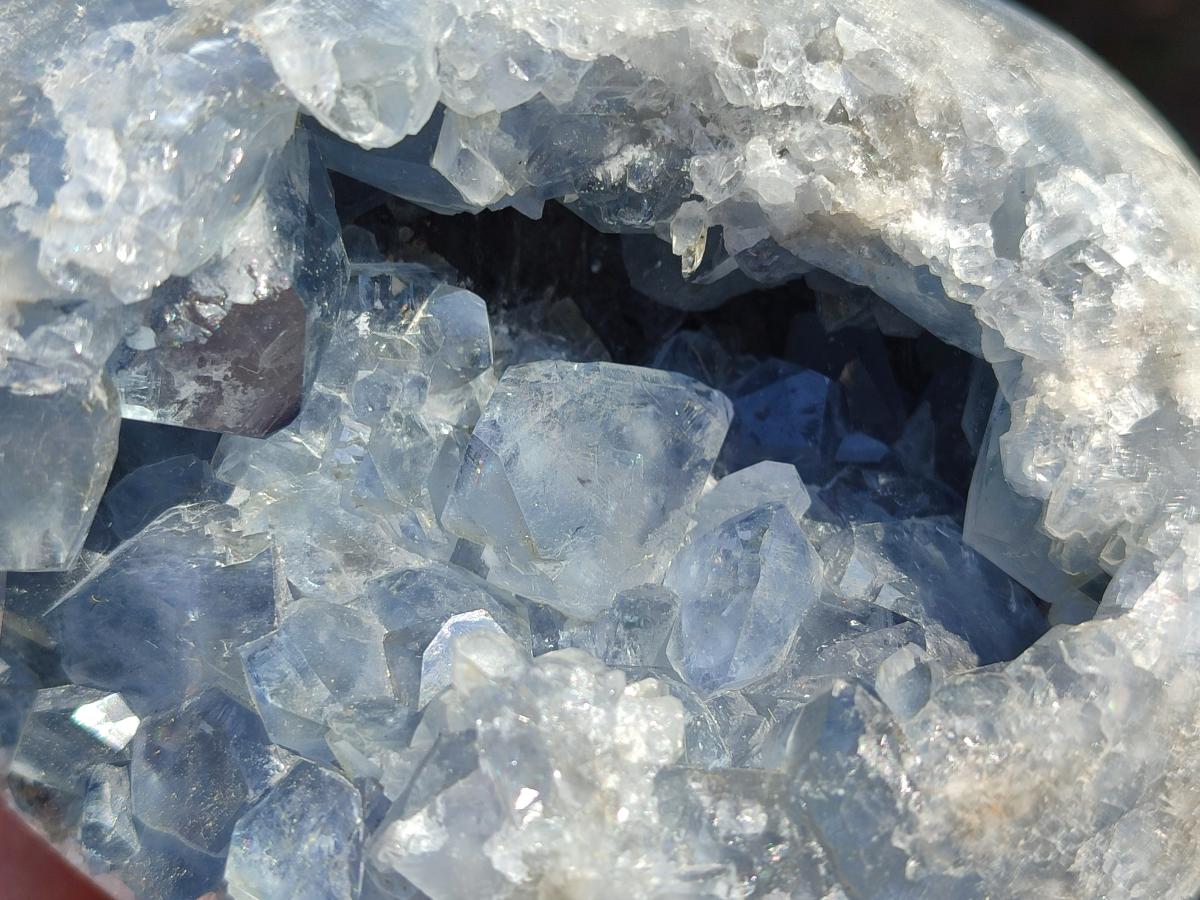 Polished Large Blue Celestite Egg x 1 From Sakoany, Madagascar