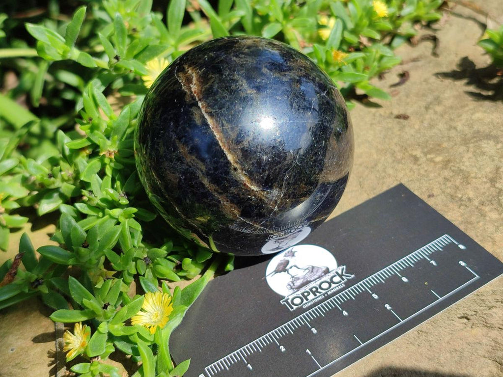 Polished Blue Iolite "Water Sapphire" Spheres x 3 From Madagascar