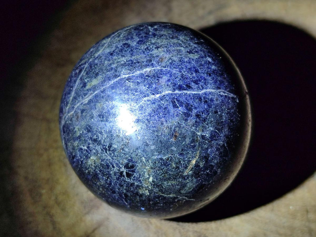 Polished Blue Iolite "Water Sapphire" Spheres x 3 From Madagascar