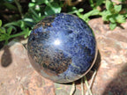Polished Blue Iolite "Water Sapphire" Spheres x 3 From Madagascar