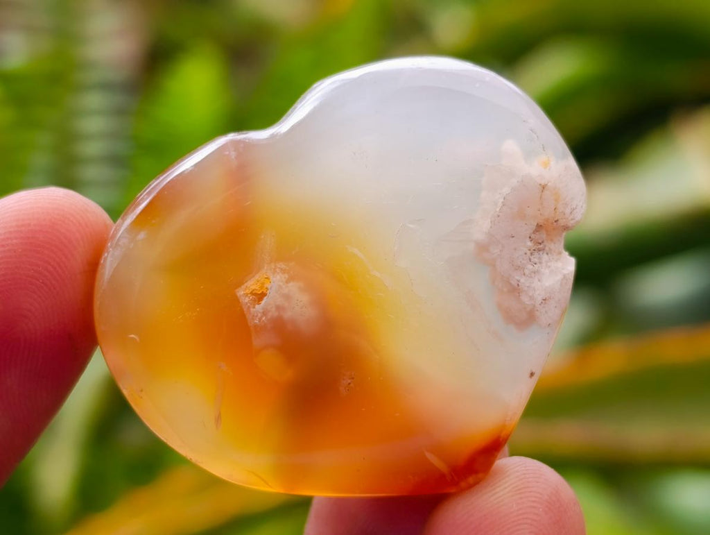 Polished Flower Agate Jewellery Hearts x 28 From Antsahalova, Madagascar