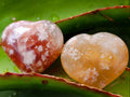 Polished Flower Agate Jewellery Hearts x 28 From Antsahalova, Madagascar
