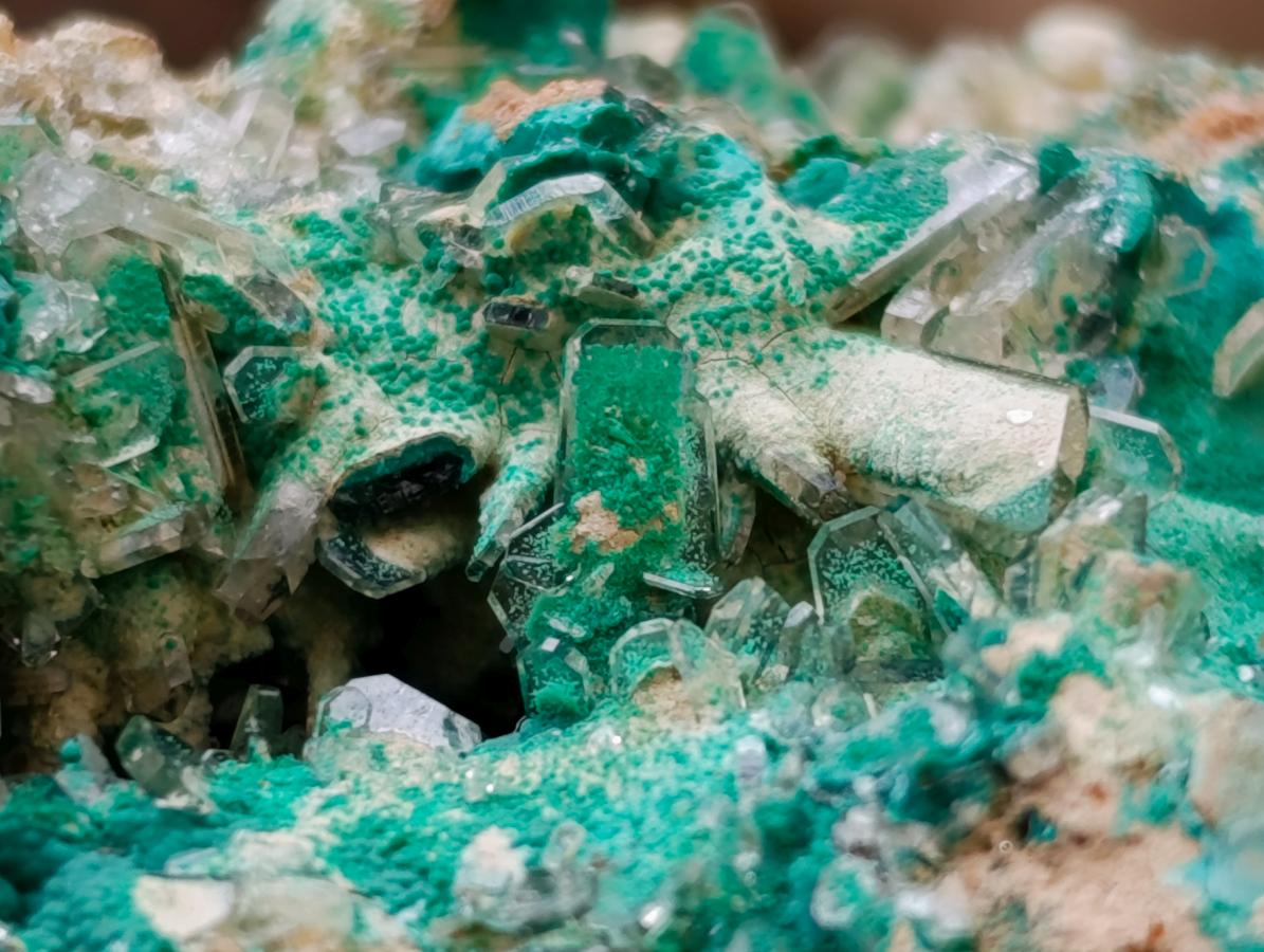 Natural Rare Bladed Barite and Malachite Specimens x 12 From Congo