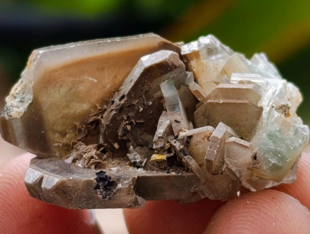 Natural Rare Bladed Barite and Malachite Specimens x 12 From Congo