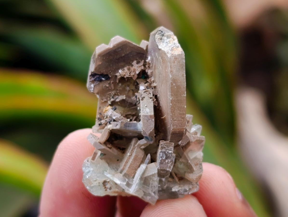 Natural Rare Bladed Barite and Malachite Specimens x 12 From Congo