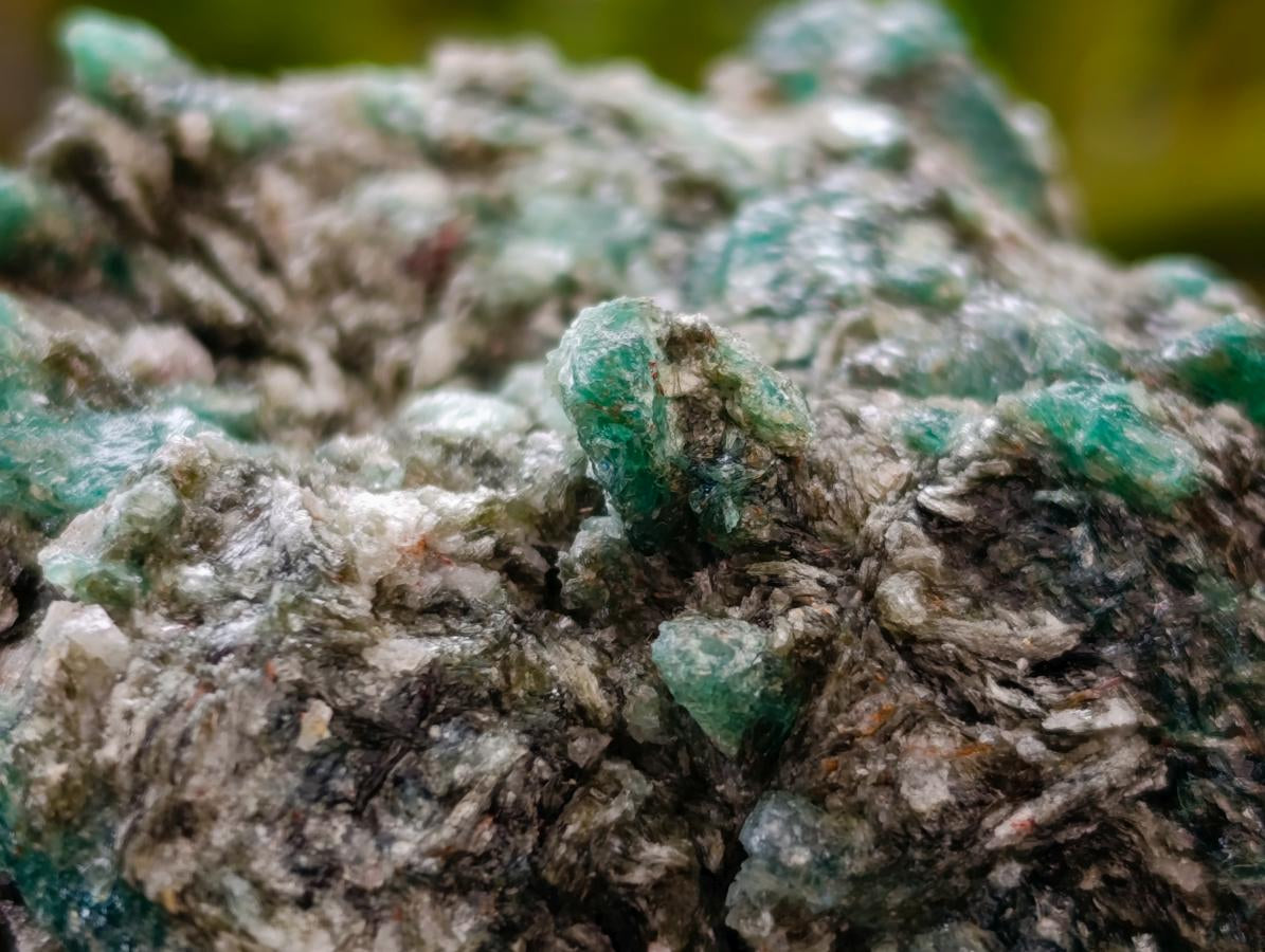 Natural Emerald Mica 'Mutokolite' Cobbed Specimens x 4 From Mutoko, Zimbabwe