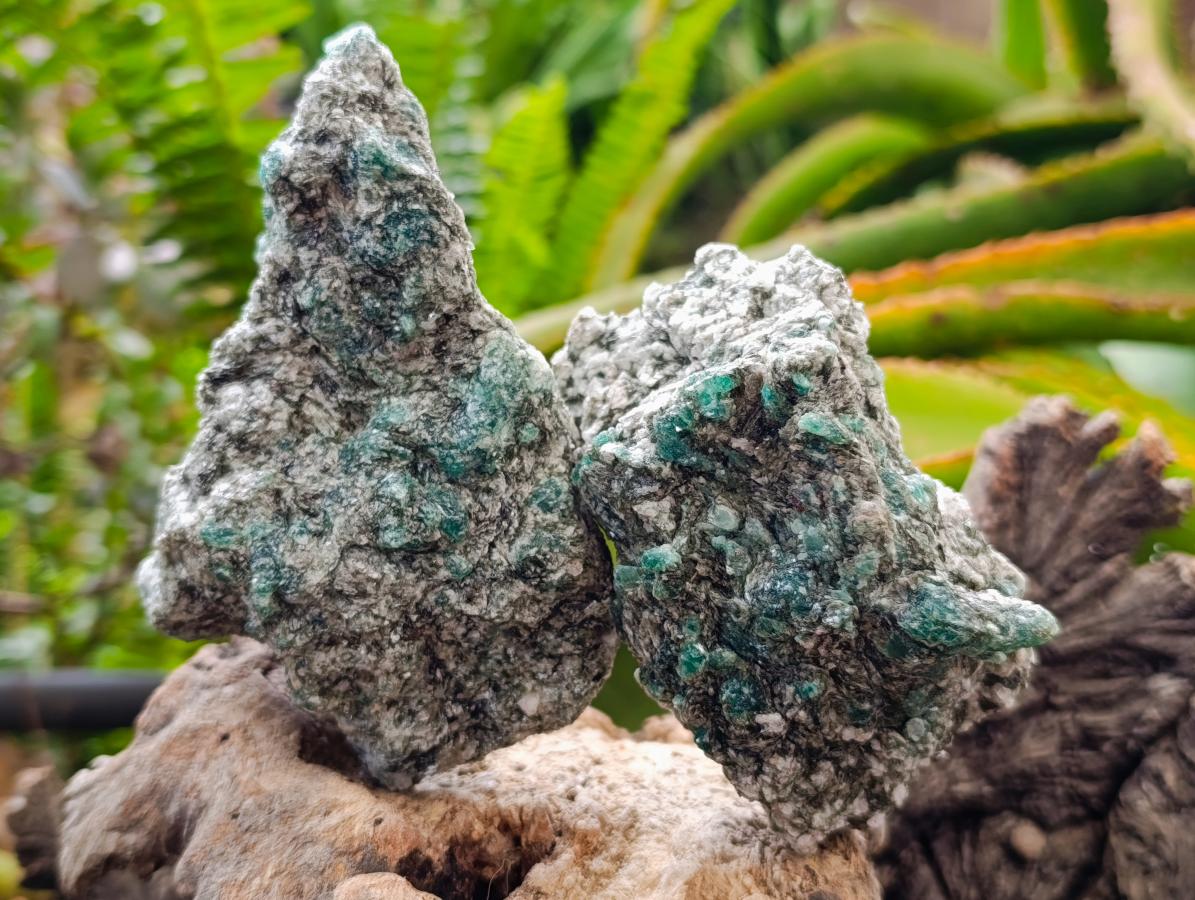 Natural Emerald Mica 'Mutokolite' Cobbed Specimens x 4 From Mutoko, Zimbabwe