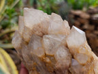Natural White Phantom Cascading Smokey Luena Quartz Clusters x 2 From Luena, Congo