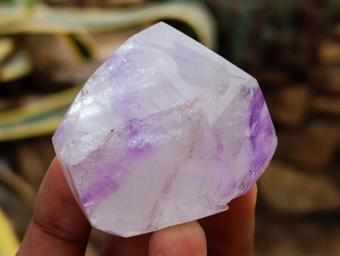 Polished Window Amethyst Crystals x 6 From Akansobe, Madagascar