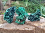Natural Small Silky Malachite Specimens x 35 From Kasompe, Congo