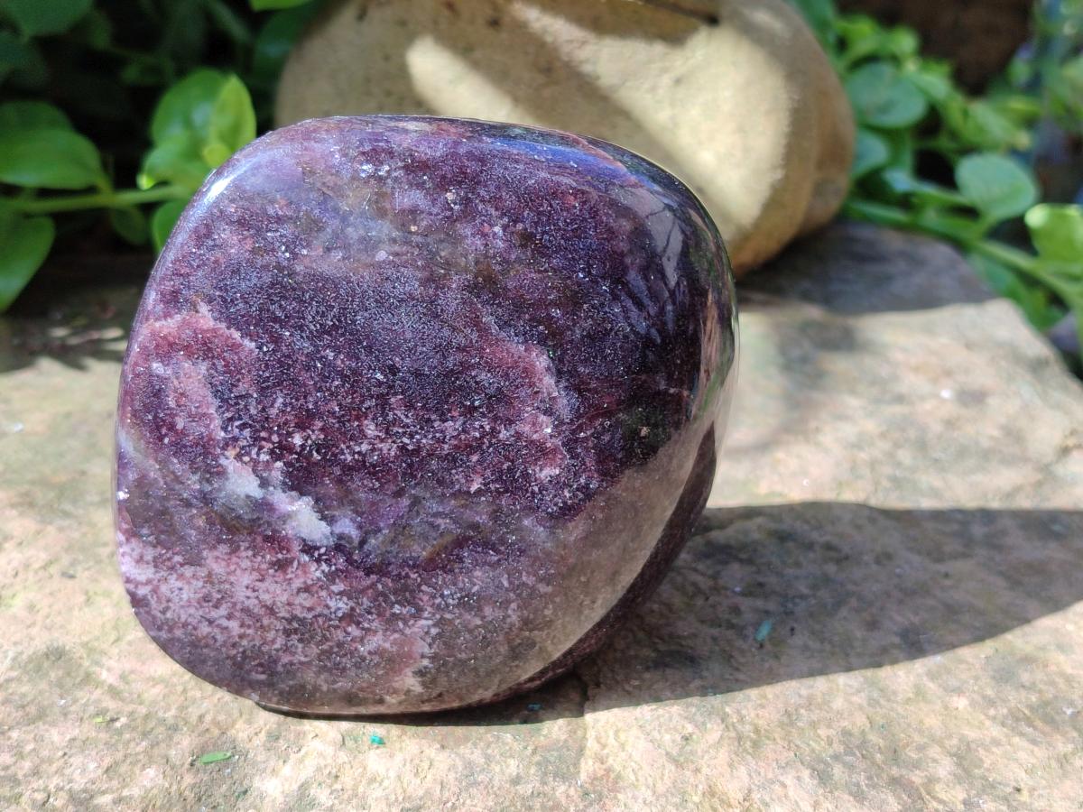 Polished Large Lepidolite Free Forms x 2 From Zimbabwe