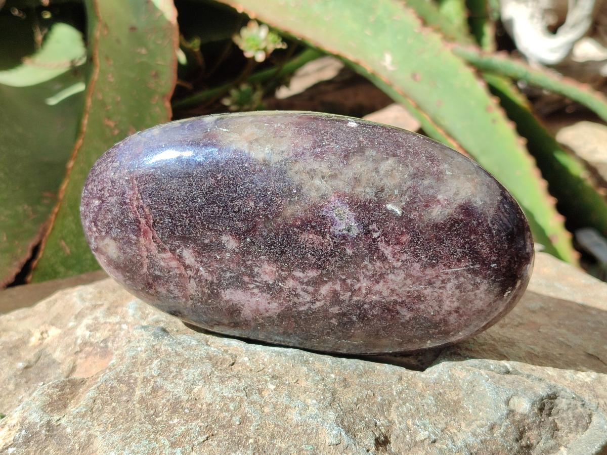 Polished Large Lepidolite Free Forms x 2 From Zimbabwe