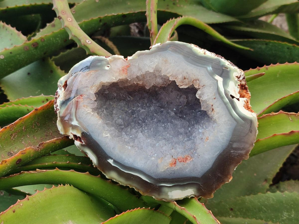 Polished Agate Amethyst Geodes x 2 From Maintirano, Madagascar