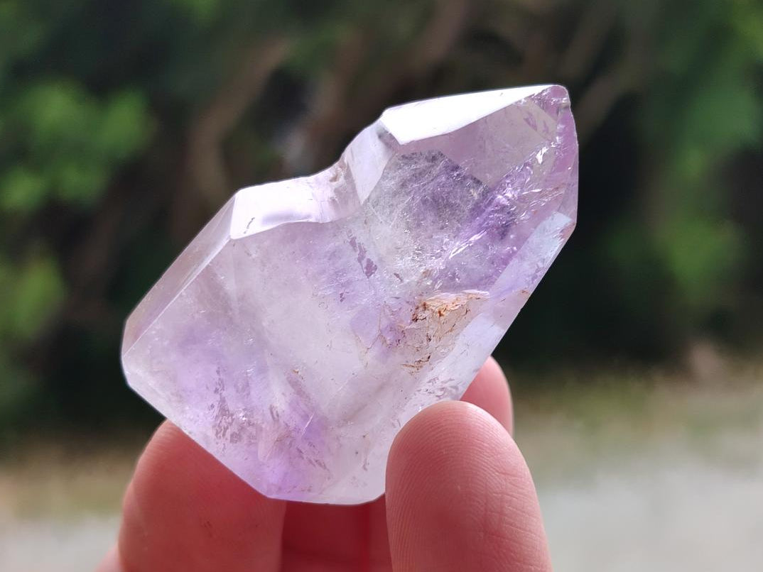 Polished Window Amethyst Crystals x 20 From Akansobe, Madagascar