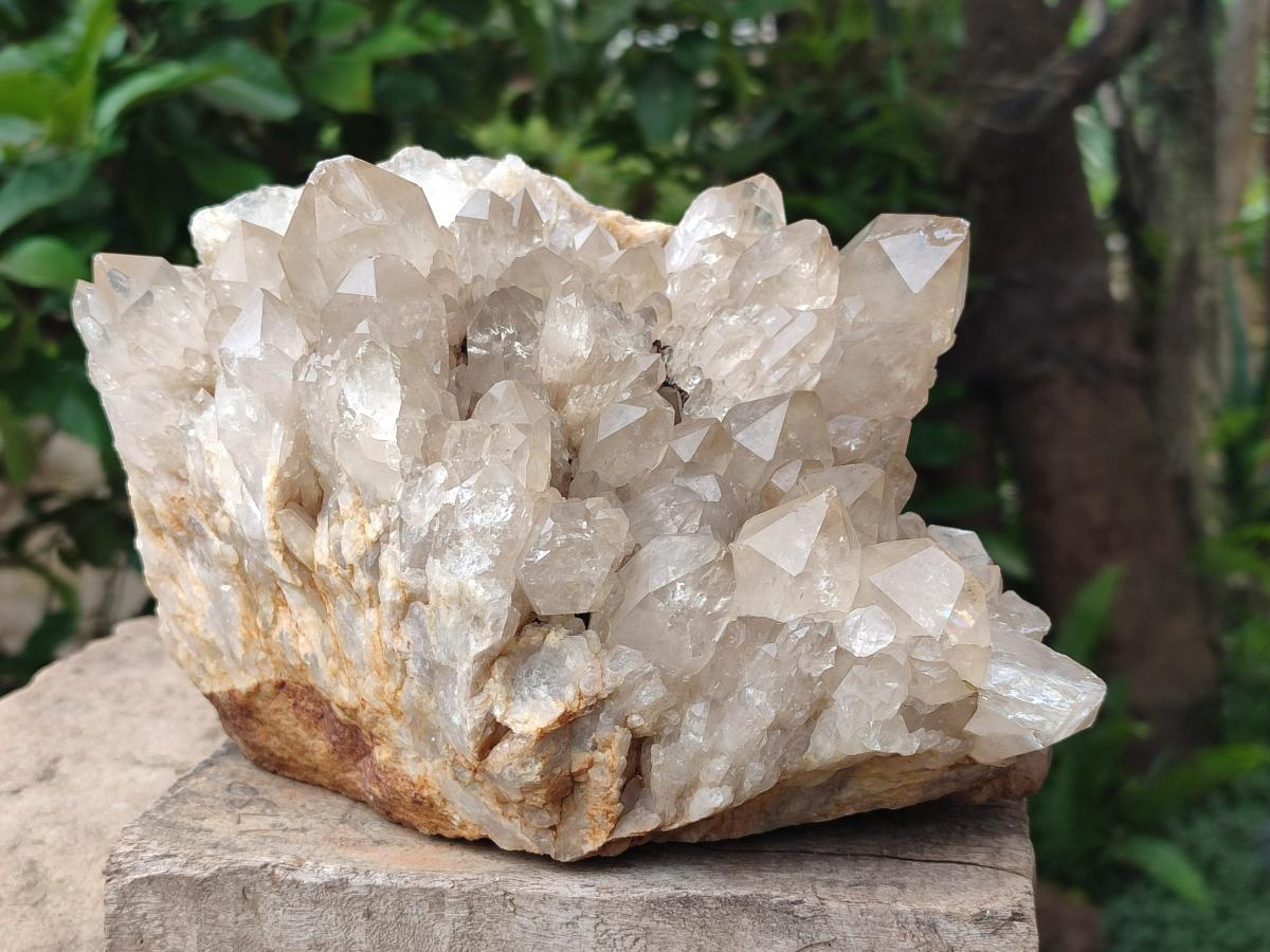 Natural Large Phantom Smokey Citrine Quartz Cluster x 1 From Luena, Congo