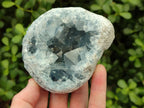 Natural Blue Celestite Geode Cluster Specimens x 2 From Sakoany, Madagascar