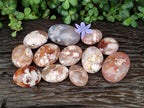 Polished Flower Agate Palm Stones x 12 From Antsahalova, Madagascar - Toprock Gemstones and Minerals 