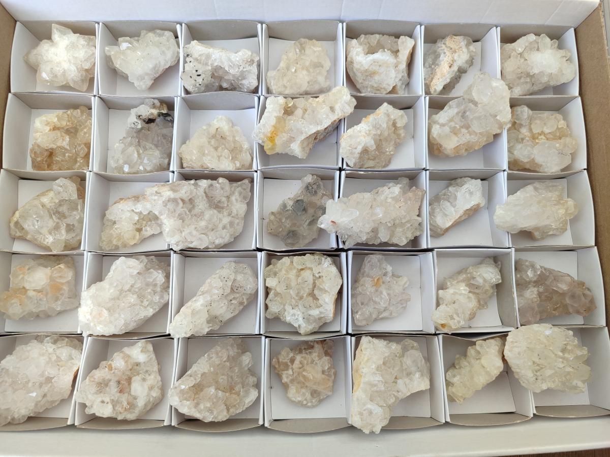 Natural Mwinilunga Quartz Crystal Plates with Goethite Needles x 35 From Mwinilunga, Zambia