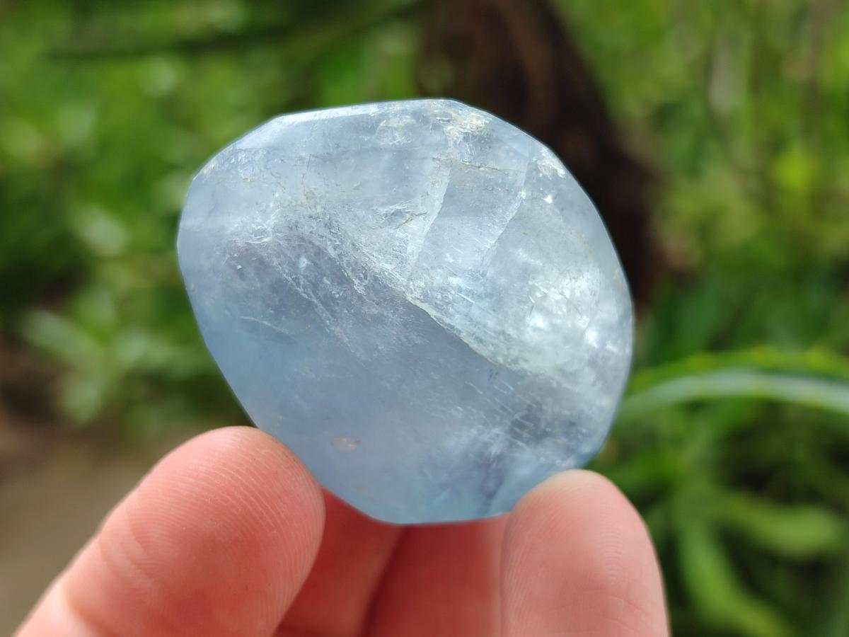 Polished Blue Celestite Free Form Crystals x 12 From Sakoany, Madagascar