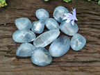 Polished Blue Celestite Free Form Crystals x 12 From Sakoany, Madagascar