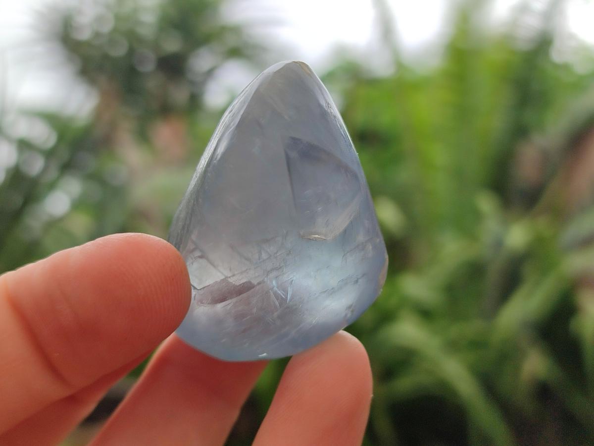 Polished Blue Celestite Free Form Crystals x 12 From Sakoany, Madagascar