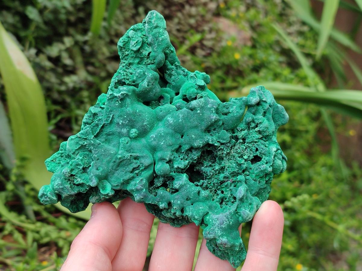 Natural Silky Malachite Specimens x 4 From Kasompe, Congo
