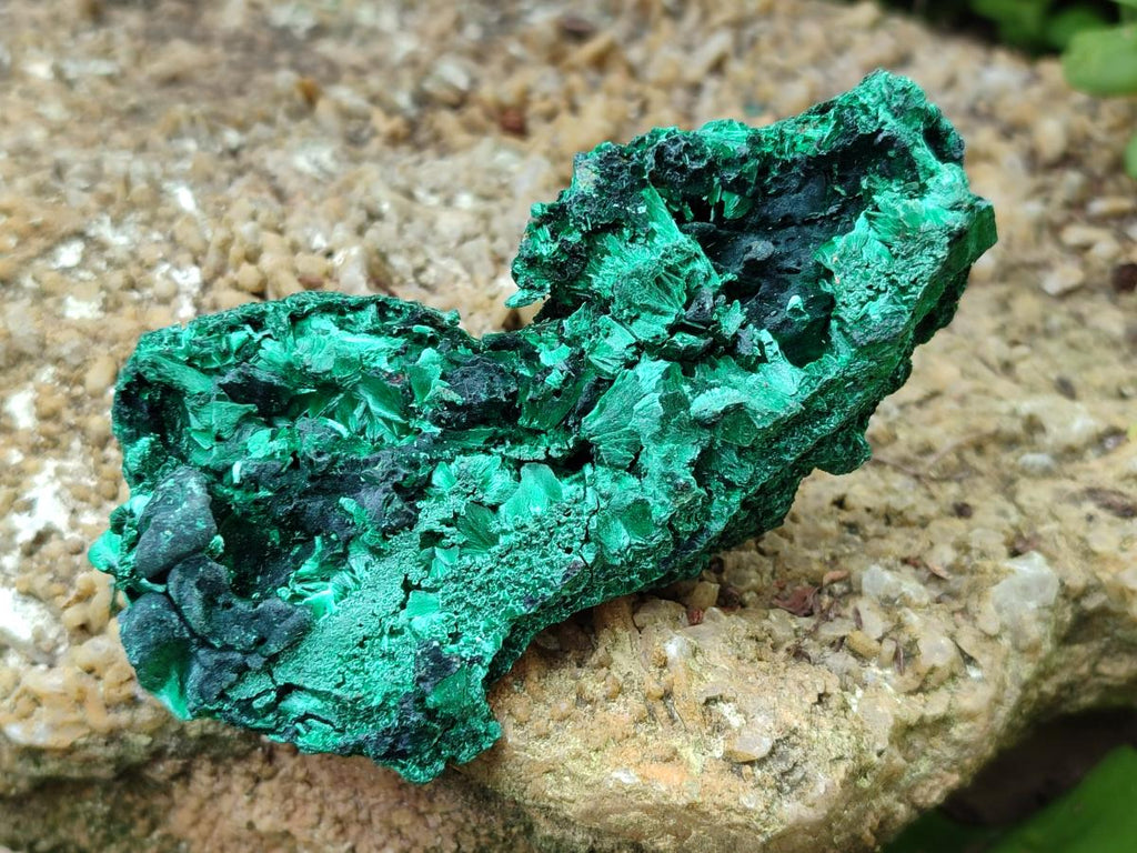 Natural Silky Malachite Specimens x 4 From Kasompe, Congo