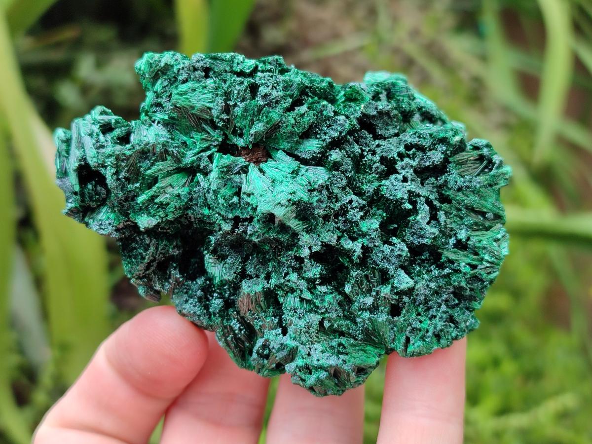 Natural Silky Malachite Specimens x 4 From Kasompe, Congo