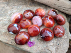 Polished Carnelian Agate Gemstone Galets x 20 From Madagascar