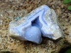 Natural Blue Lace Agate Geode Specimens x 12 From Nsanje, Malawi