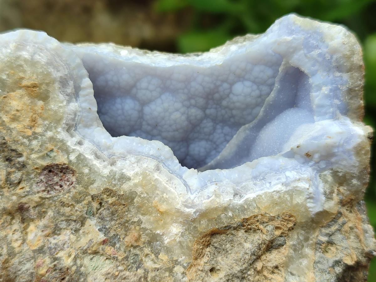 Natural Blue Lace Agate Geode Specimens x 12 From Nsanje, Malawi