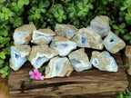 Natural Blue Lace Agate Geode Specimens x 12 From Nsanje, Malawi