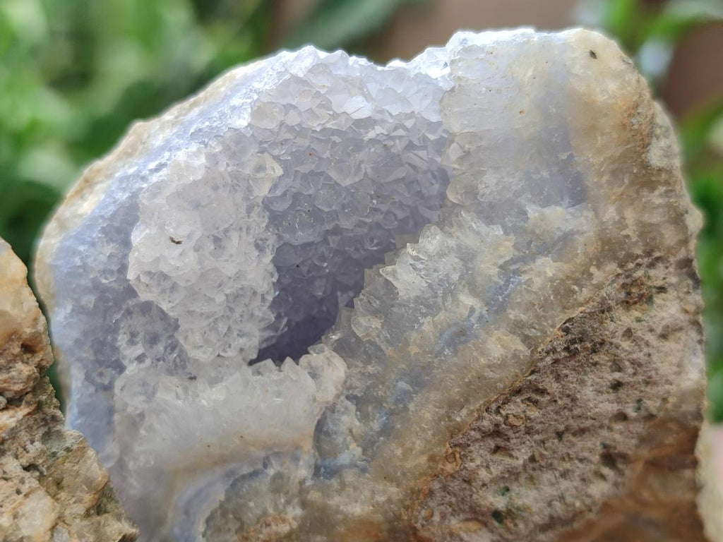 Natural Blue Lace Agate Geode Specimens x 12 From Nsanje, Malawi