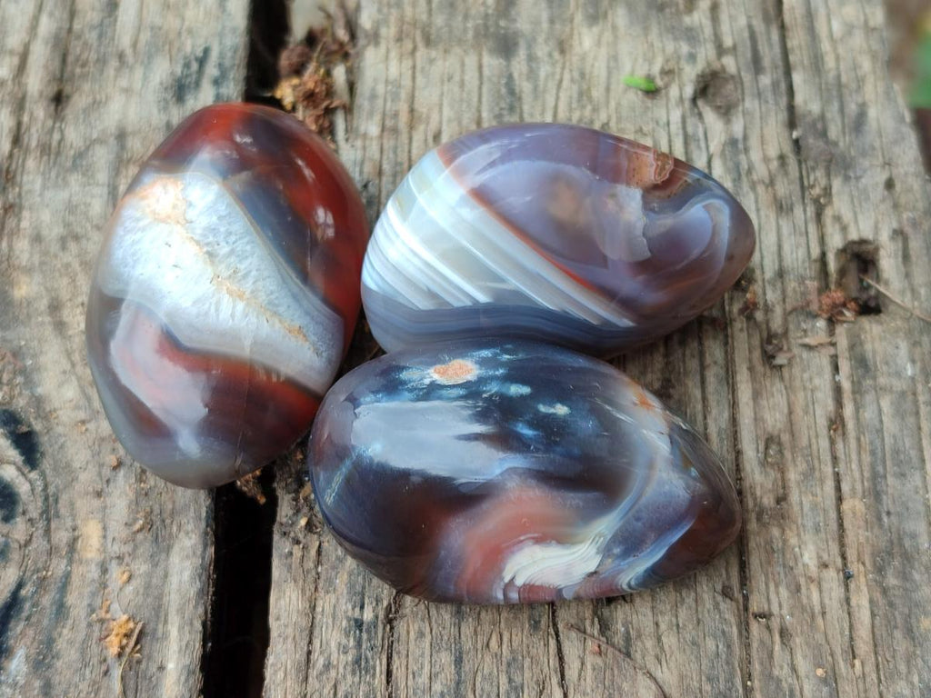 Polished Red Shashe River Agate Free Forms x 35 From Shashe River, Zimbabwe