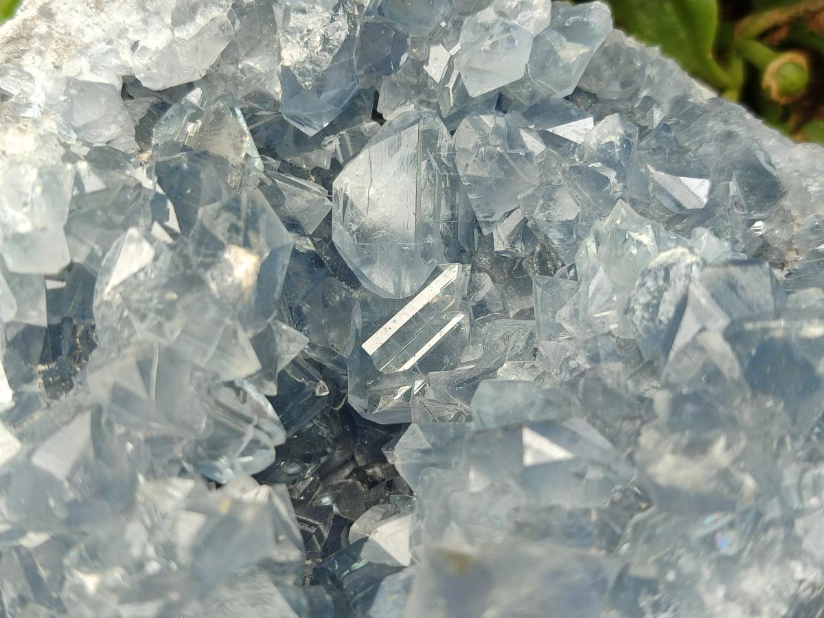 Natural Large Blue Celestite Geode Cluster Specimen x 1 From Sakoany, Madagascar