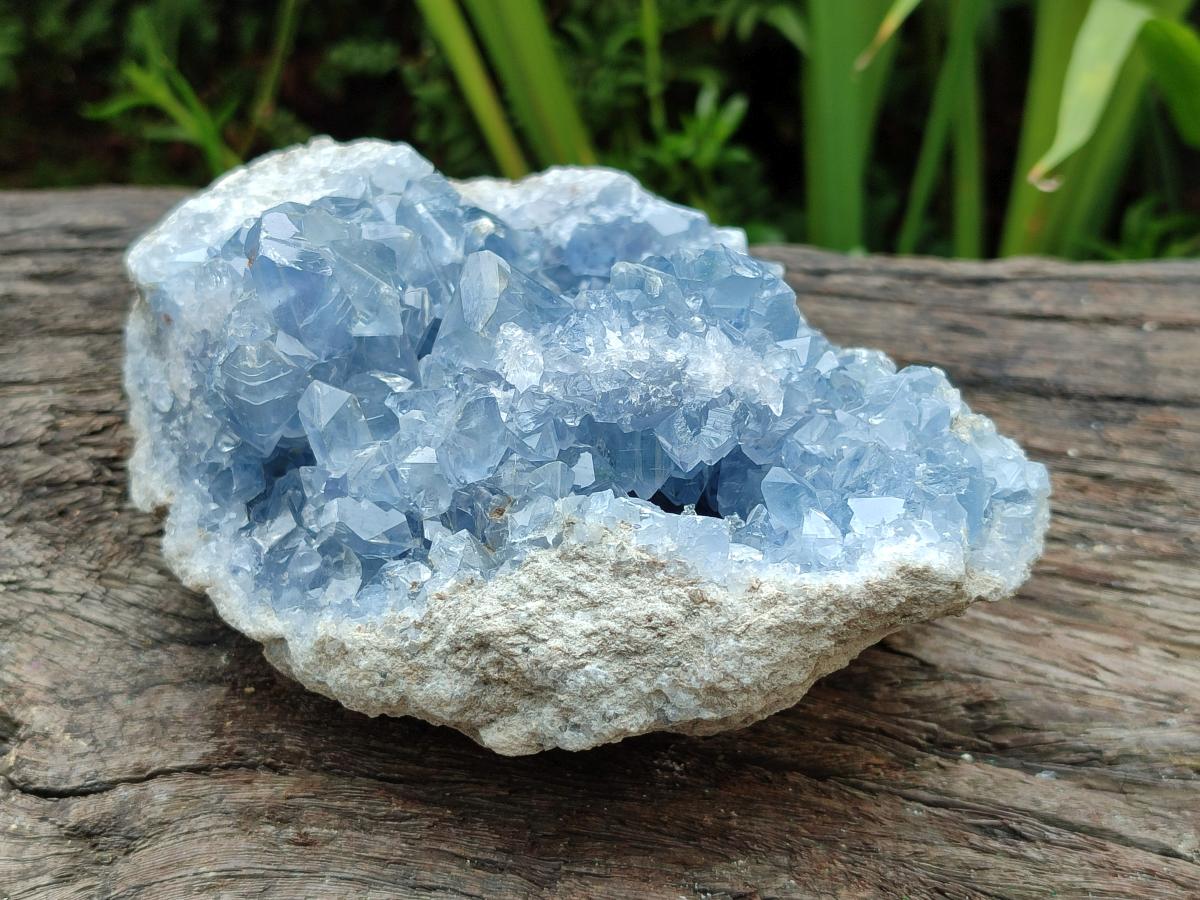 Natural Large Blue Celestite Geode Cluster Specimen x 1 From Sakoany, Madagascar