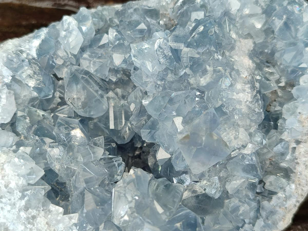 Natural Large Blue Celestite Geode Cluster Specimen x 1 From Sakoany, Madagascar