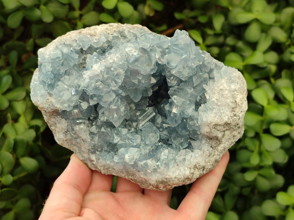 Natural Large Blue Celestite Geode Cluster Specimen x 1 From Sakoany, Madagascar