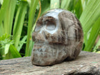 Hand Made Window Quartz Skull Carvings x 2 From Madagascar