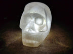 Hand Made Window Quartz Skull Carvings x 2 From Madagascar