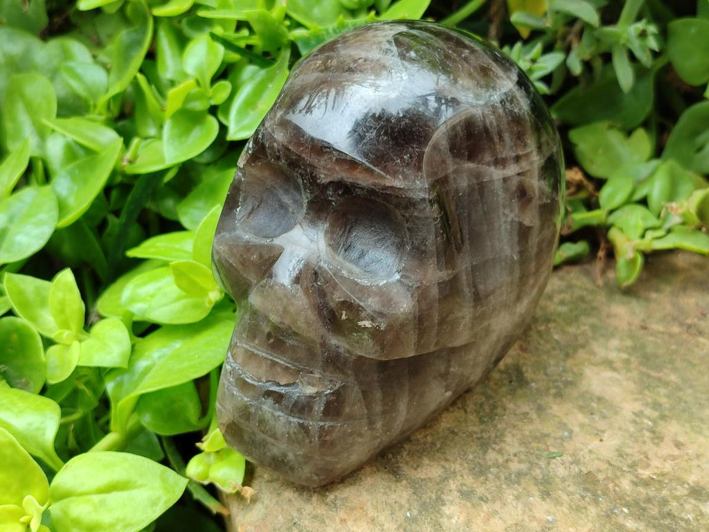 Hand Made Window Quartz Skull Carvings x 2 From Madagascar