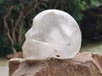 Hand Made Window Quartz Skull Carvings x 2 From Madagascar