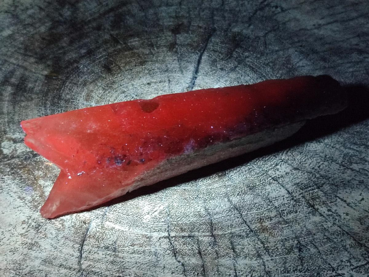 Natural Drusy Quartz Coated Spearhead Calcite Crystals x 2 From Albert's Mountain, Lesotho