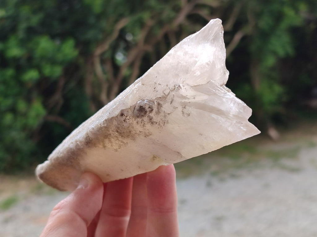 Natural Drusy Quartz Coated Spearhead Calcite Crystals x 2 From Albert's Mountain, Lesotho