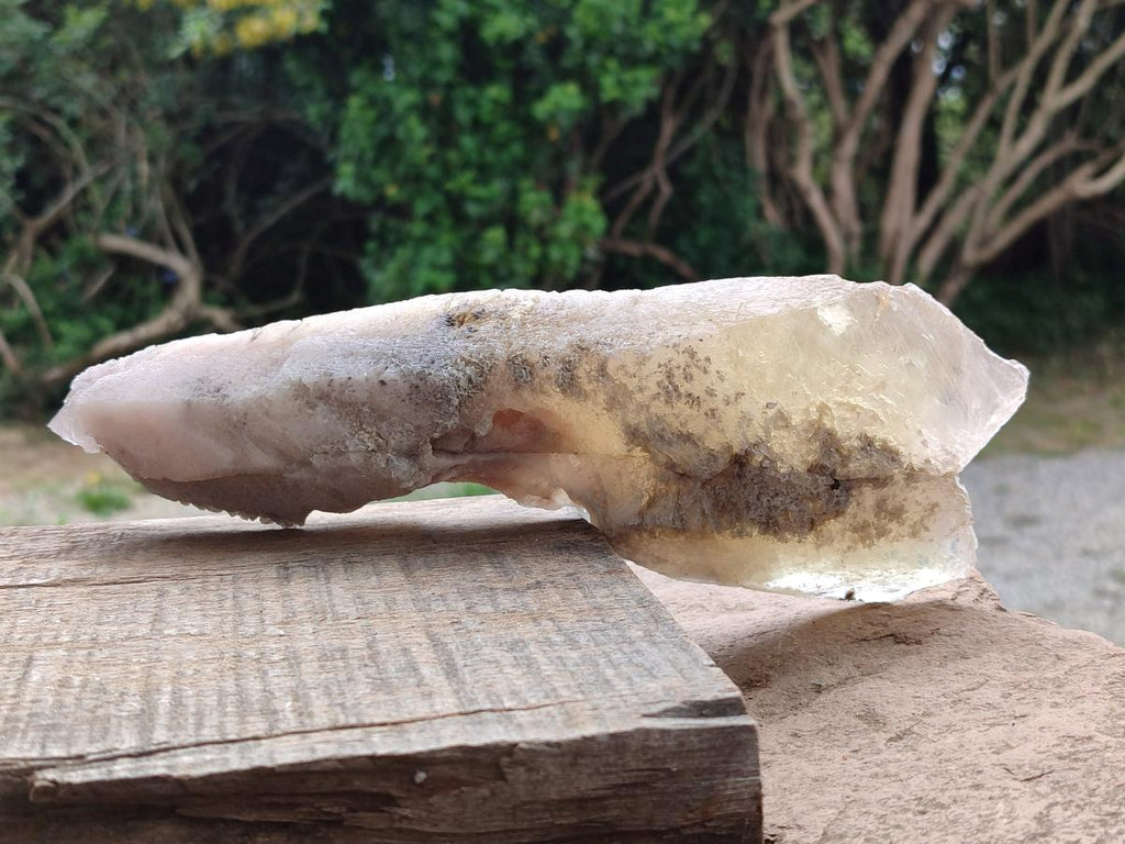 Natural Drusy Quartz Coated Spearhead Calcite Crystals x 2 From Albert's Mountain, Lesotho