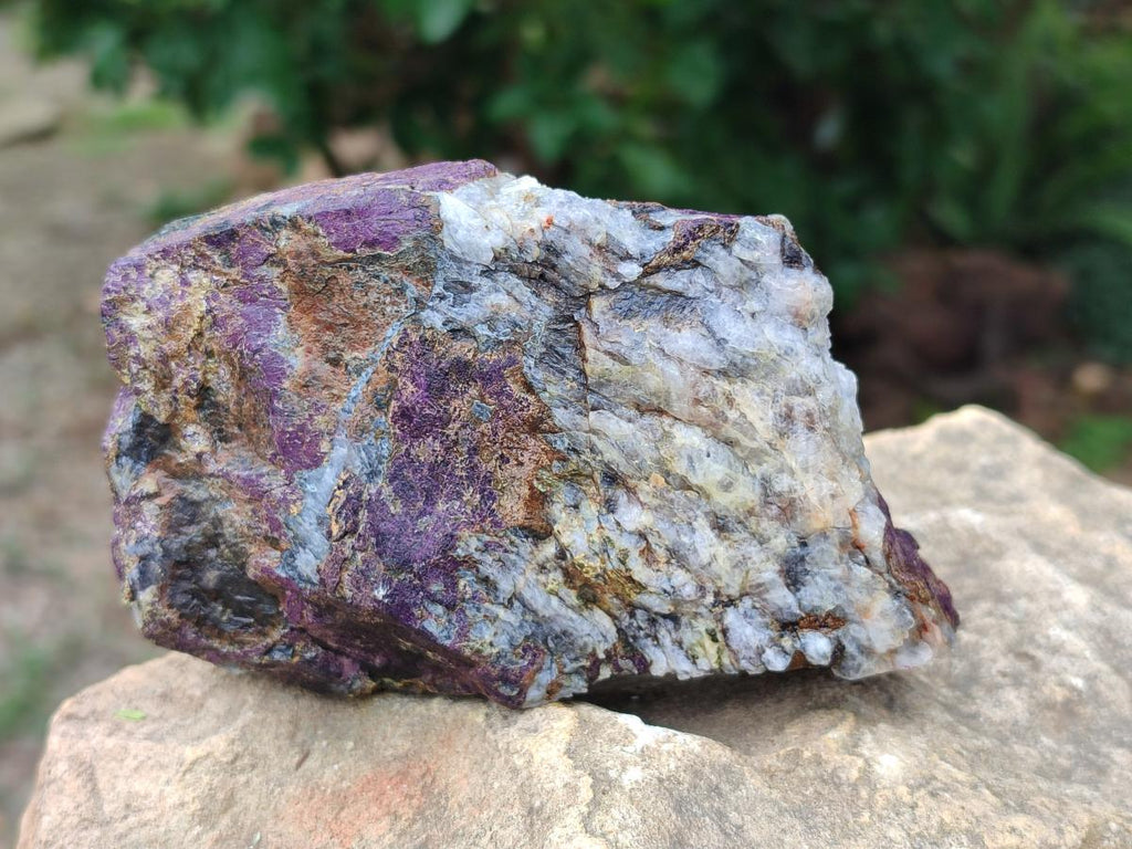 Natural Metallic Cobbed Purpurite Specimens x 3 From Erongo, Namibia