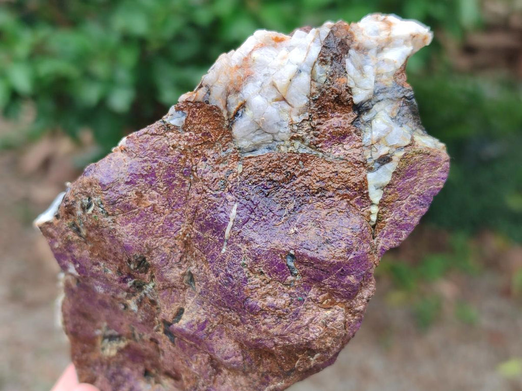 Natural Metallic Cobbed Purpurite Specimens x 3 From Erongo, Namibia