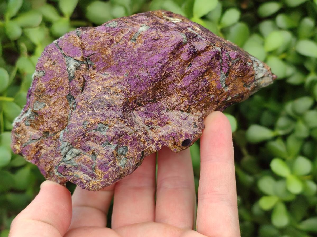 Natural Metallic Cobbed Purpurite Specimens x 3 From Erongo, Namibia